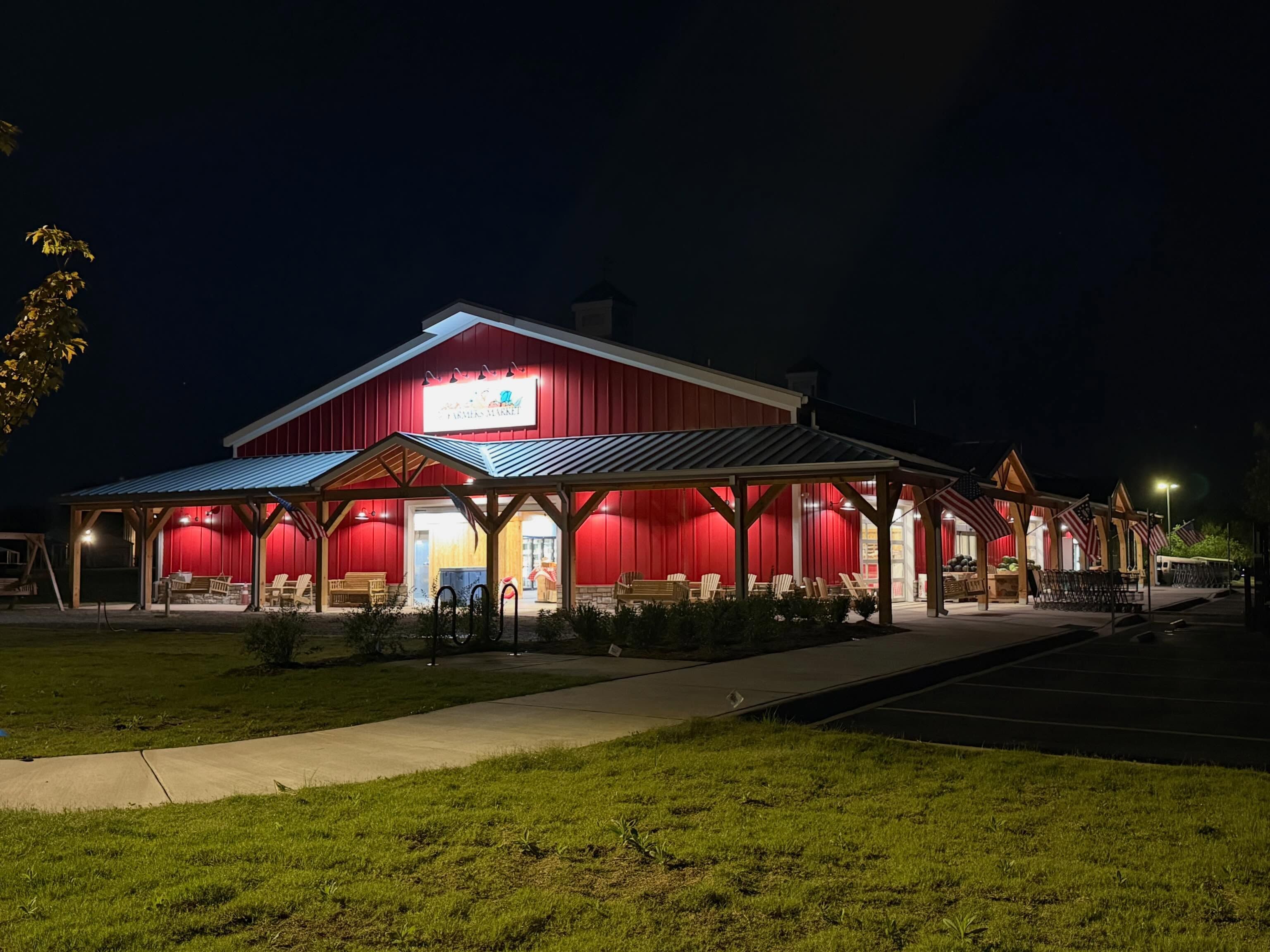 joshs farmers market night exterior 